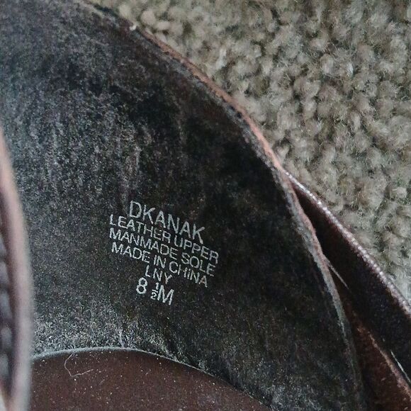 Dockers DKANAK Wedge Heel Sandals Women's  Brown Leather Strappy Sz 8.5 EUC - Picture 7 of 8